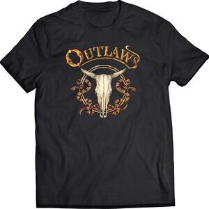 The Outlaws Band Short Sleeve Cotton Black Shirt
